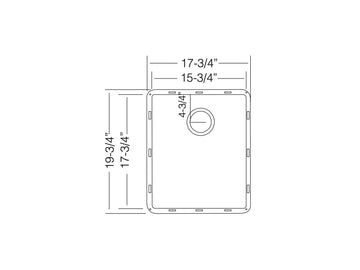 17-3/4 inch Flush Mount Single Bowl Stainless Steel Sink - Lisbon TZ R400 - Sink Depot